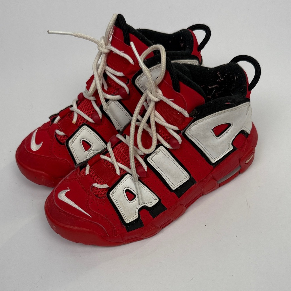 Nike Kids Uptempo Red and White Air Sneakers
